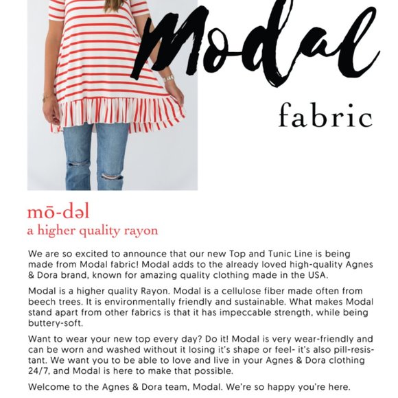 Agnes & Dora Large Tulip Top in Ivory Solid NWT w Original Dust Bag MODAL FABRIC - Picture 4 of 10